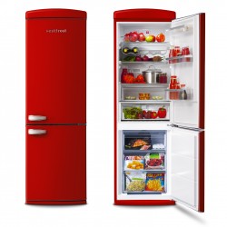 Free-standing Fridge-freezer in red